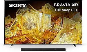 Sony 75 Inch BRAVIA XR X90L Full Array LED 4K HDR Google TV HT-A3000 3.1ch Dolby Atmos Sound Bar