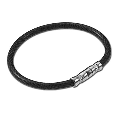 Lucky Line Products 5" Twisty Key Ring, 5 Pack, Black (8112005)