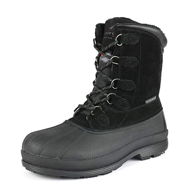 NORTIV 8 Men's 170390-M Insulated Waterproof Work Snow Boots