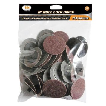 IIT 82043 Roll Lock Style 240 Grit Sanding Disc, 50-Piece