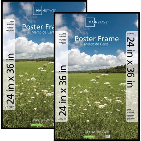 24x36 Basic Poster Casual Picture Frame Mainstays, Set of 2