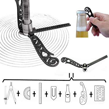 Multifunction Magcon Drawing Tool Versatile Drawing Curved Magnetic Ruler Mini Compass and Protractor Combo