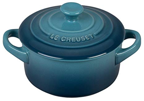 Le Creuset Stoneware Petite Round Casserole, 8-Ounce, Marine