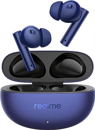 (Refurbished) realme Buds Air 5 with 50dB ANC, 12.4mm Dynamic Bass Driver and Upto 38 Hours Playback Bluetooth Headset (Deep Sea Blue, True Wireless)