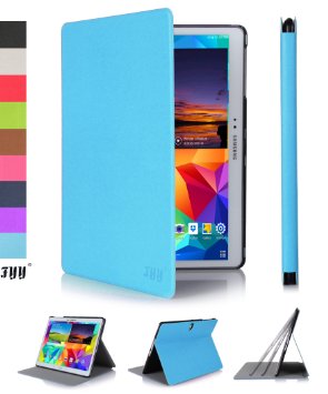 Samsung Galaxy Tab S 105-Inch Case Cover FYY Ultra Slim Magnetic Smart Cover Multi-Angle Stand Case for Samsung Galaxy Tab S 105-Inch Cyan With Auto WakeSleep Feature