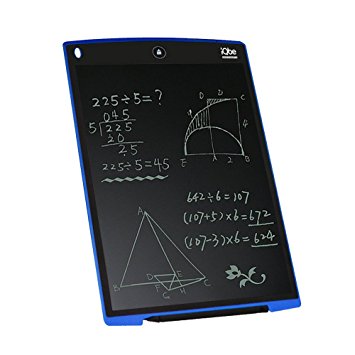 12 Inch LCD Writing Tablet, iQbe Kids and Business Durable Writing Tablet eWriter, Convenient to Carry(Blue)