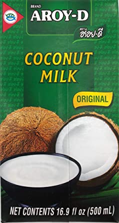 Aroy-D 100% Coconut Milk 16.9 Fluid Ounce (500ml), Pack of 12