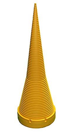 Small Parts O-Ring Sizing Cone, 17 1/2 Inches Tall, Plastic, Yellow