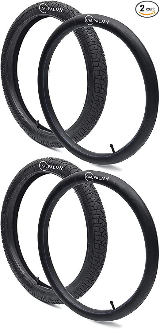 CALPALMY (2 Sets) 12“/14”/16”/18“/20” Kids Bike Replacement Tires and Inner Tubes - Fits Most Kids Bikes Like RoyalBaby, Joystar, and Dynacraft - Made from BPA/Latex Free Premium-Quality Butyl Rubber