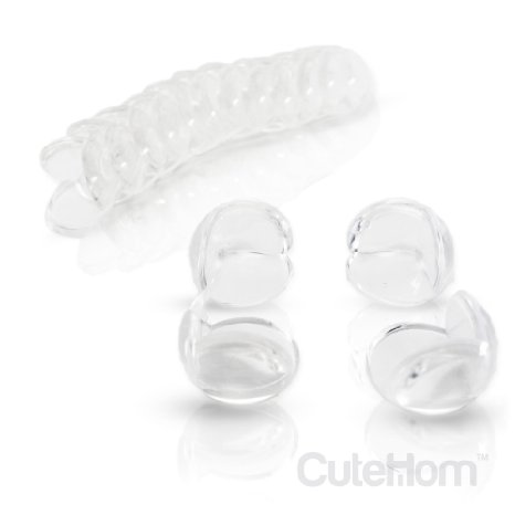 Cutehom Clear Plastic Corner Protector for Baby and Child - Set of 16 pieces with 3M Sticker