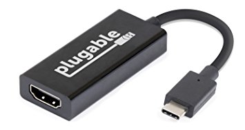 Plugable Technologies usbc-hdmi USB-C HDMI Black Cable Interface/Gender Adapter – CABLE INTERFACE/Gender Adapter (USB-C, HDMI, MALE/FEMALE, BLACK, 0.15 m)