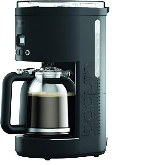 Bodum 11754-01US Bistro Maker Programmable Coffee Machine with Borosilicate Glass Carafe, 51 oz, Black