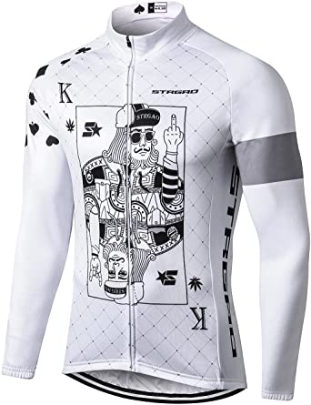 MR Strgao Men's Cycling Winter Thermal Jacket Windproof Long Sleeves Bike Jersey Bicycle Coat