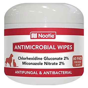 ❶ Medicated Dog Wipes - Antifungal Wipes - Antibacterial Wipes - Antimicrobial Wipes for Dogs 2% Chlorhexidine Wipes with 2% Micronazole for Best Results with Cats and Dogs Problems 60 pads - USA