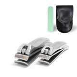 Premium Nail Clippers Set Complete Bundle - Fingernail Clipper and Toenail Clipper with Nail File  Free Case and Emery Board  Limited Time Offer  Stainless Steel Nail Cutter Tool Long and Wide for Precise and Clean Cuts  Best Precision Nail Tools for Men Women and Seniors  Buy Reliability - Lifetime Warranty