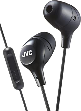 JVC Memory Foam Earbud Marshmallow with Mic Black (HAFX38MB)