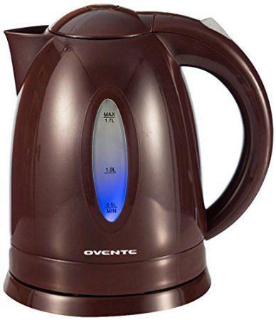 Ovente KP72BR 17 Liter BPA Free Cordless Electric Kettle Brown