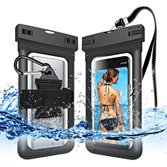 Innens Waterproof Case, Dry Bag with Clip Armband Neck Strap for Phone Below 6.0"