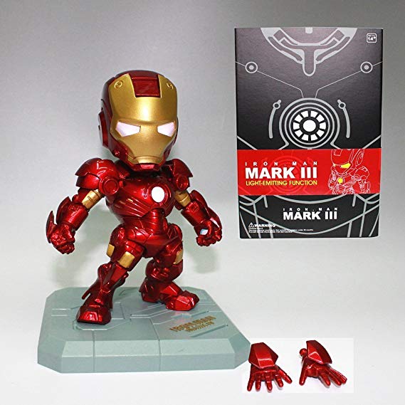 Avengers Iron Man Mark III Action Figure With Light-Emitting Function