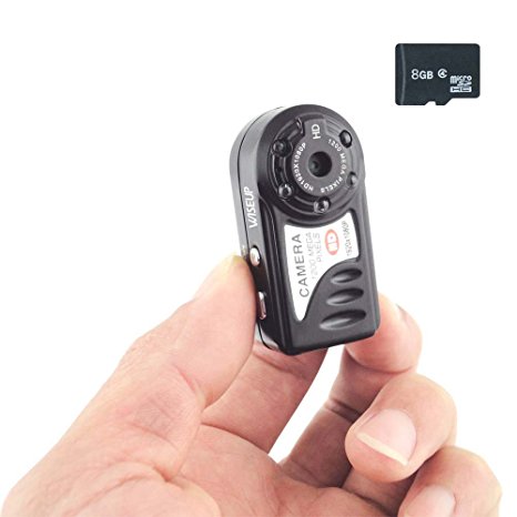 Wiseup™ 8GB 1920x1080P HD Mini DV Camcorder Video Recorder Camera with Audio Function Size 45x22x16mm