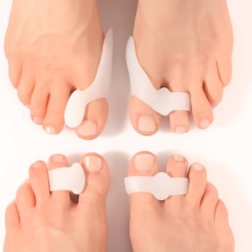 Dr Fredericks Original 8 Piece Bunion Pad and Spacer Kit - 4 Pairs of Soft Gel Toe Separators and Bunion Cushions - One Size Fits All Bunions Treatment - Fast Bunion Relief - Wear with Shoes - for Men and Women
