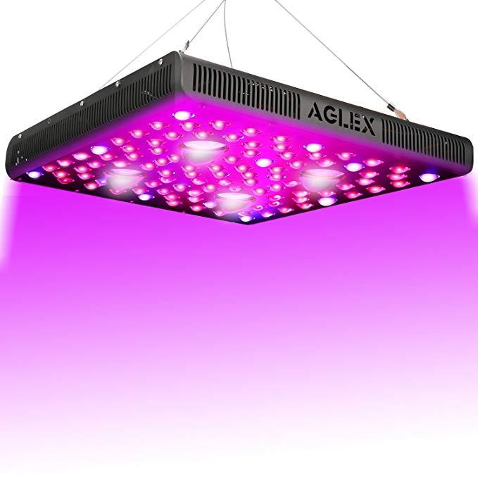 AGLEX 2000 Watt LED Grow Light, Full Spectrum UV IR Reflector Series Plant Grow Lamp, with Daisy Chain, Veg and Bloom Switch, for Hydroponic Greenhouse Indoor Plant Veg and Flower