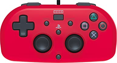 Wired Mini Gamepad for Kids - PlayStation 4 Controller - Officially Licensed (Red)