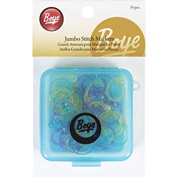 Boye 7582  Jumbo Stitch Markers for Sizes 0 to 15, 35-Pack