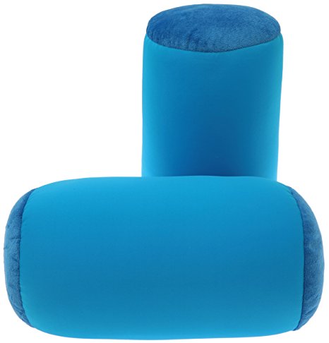 Microbead Pillow Neck Roll Bolster Pillows - 85% Nylon / 15% Spandex With Ultra Plush Sides  Squishy Mooshi Beads Offer Comfort & Support, 7 x 12.5 inch Dark Dark Blue - 1 Piece