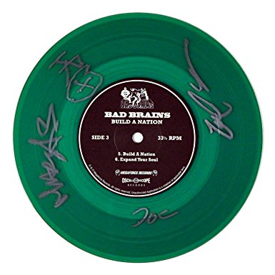 Bad Brains - "Build A Nation" Autographed 7" Vinyl - HR, Dr. Know, Darryl, Earl