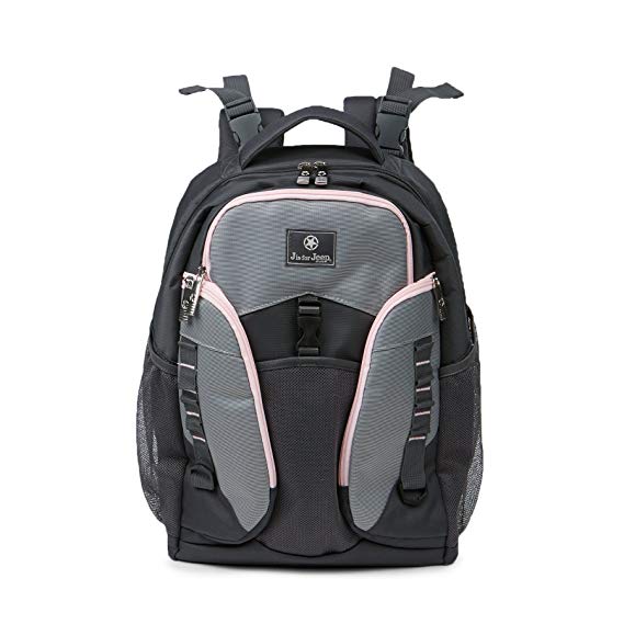 Jeep Backpack, Grey/Pink