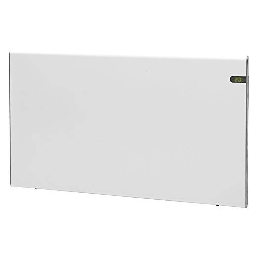 Adax NEO 1000 Watt 1Kw Slimline Electric Panel / Convector Heater - with Electrical Digital Thermostat & Day / Night Temperature Reduction 1000W (WHITE)