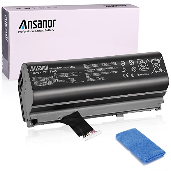 Ansanor 15V 88Wh New Laptop Battery for ASUS G751JT G751JY GFX71JT4710 GFX71JT4720 A42N1403 GFX71JY4860 - 12 Months warranty [A42N1403]