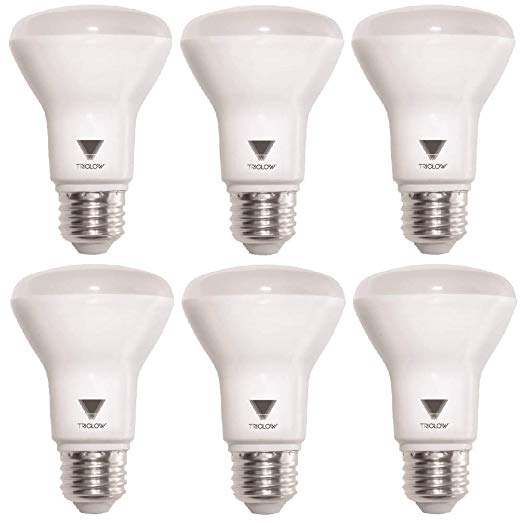 TriGlow T99007-6 (6-Pack) LED 7-Watt (50W Equivalent) BR20 Bulb, DIMMABLE 3000K (Soft White Color) 525 Lumen, UL Listed and Energy Star Certified