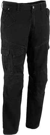 Milwaukee Leather MPM5590 Men's Black Armored Black Cargo Jeans Reinforced with Aramid by Dupont Fibers