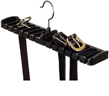 Tenby Living Black Belt Rack, Organizer, Hanger, Holder - Stylish Belt Rack, Sturdy ABS Plastic