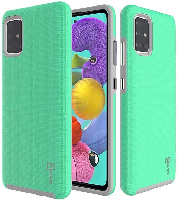 CoverON Slim Protective Rugged Series for Samsung Galaxy A51 Case - Mint Teal