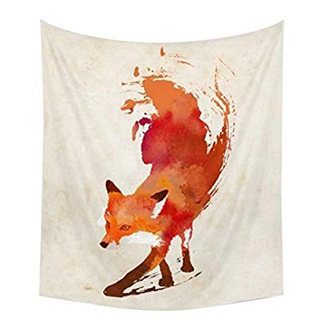 SODIAL(R) (full size) New tapestries Hippie wall hanging tapestry bedspreads beach towel yoga mat (150 cm 130 cm - full size in the store)£¨Orange fox£