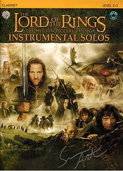 The Lord of the Rings Trilogy Movie Sheet Music Songbook Signed/Autographed by Sean Astin (Samwise Gamgee)