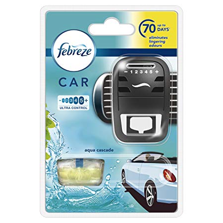 Febreze 7 ml Car Aqua Cascade Air Freshener Starter Kit - Pack of 4