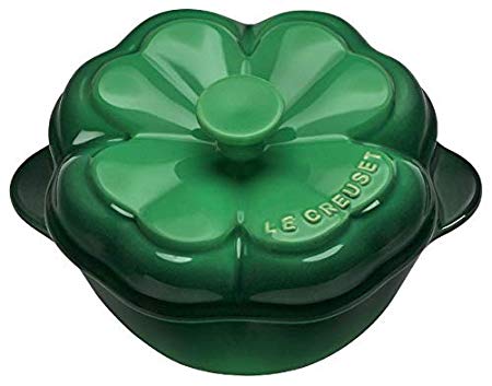 Le Creuset PG1160CL-108E Enameled Mini Clover Stoneware cocotte 10 Ounce Emerald