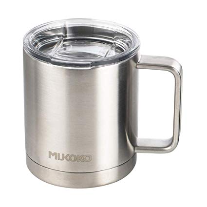Insulated Coffee Mug 20 oz Stainless Steel Vacuum Insulated Mug With Lid and Handle Sliver