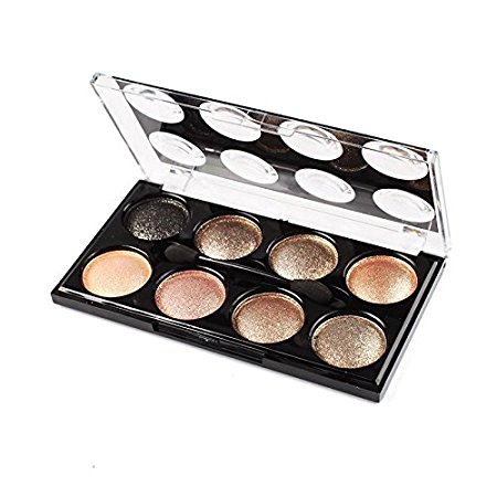 Banggood 8 Different Styles Eyeshadow Palette Nature Warm Smoky Eye Shadow Set Makeup Brush in