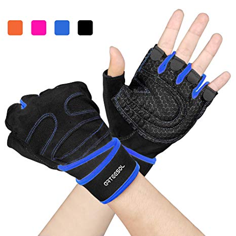 Arteesol Adjustable Gym Gloves, Ultralight Weight Lifting Gloves Full Anti-Slip Palm Protection Exercise Gloves for Workout Workout, Fitness, Cross Training, Men and Women