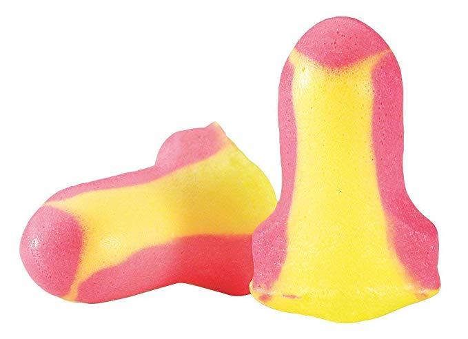 Howard Leight by Honeywell Laser Lite High Visibility Disposable Foam Earplugs, 200-Pairs (LL-1), Pink/Yellow - 3301105 [New Improved Version]