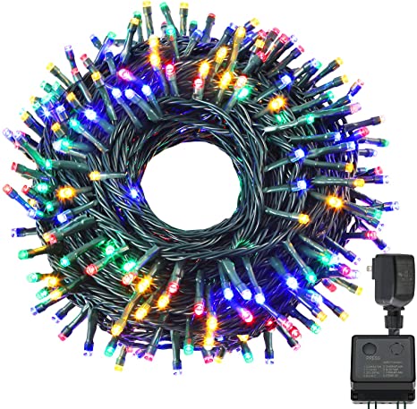 Holahome Led Christmas String Lights Outdoor Indoor - 180Ft 500 LED UL Certified 8 Modes End to End Plug - Multi Color Fairy Lights for Xmas Tree, Wedding, Patio, Garden, Holiday Decoration