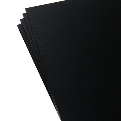 4 Pack Kydex Plastic Sheet Black 8" X 12" X .080"