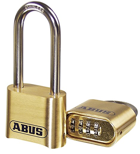ABUS 180IBHB/50-63 B 2-Inch All Weather Solid Brass 4-Dial Resettable Combination Padlock with 2.5-Inch Stainless Steel Shackle
