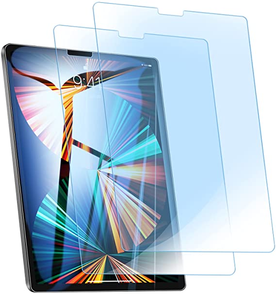 JUQITECH Glass-Screen-Protector for iPad Pro 12.9 2021-2 Pack Anti Scratch Tempered Glass Screen Film Guard Compatible with iPad Pro 12.9" 5th Gen 2021 iPad Pro 12.9" 4th Gen 2020