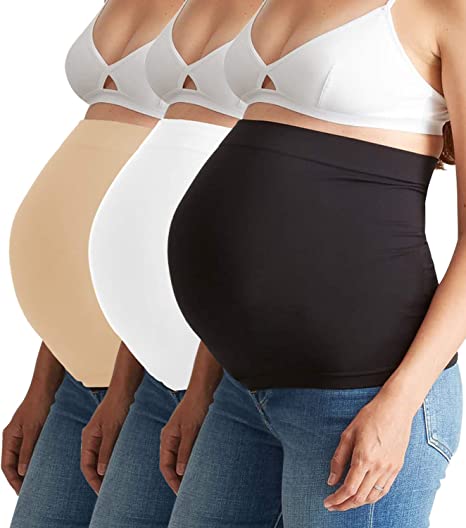 Seamless Maternity Belly Band for Pregnancy Non-slip Silicone Stretch Belly Belt Support for All Stage of Pregnancy